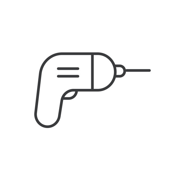 可编辑的轮廓钻矢量图标隔离在白色透明的背景图片下载