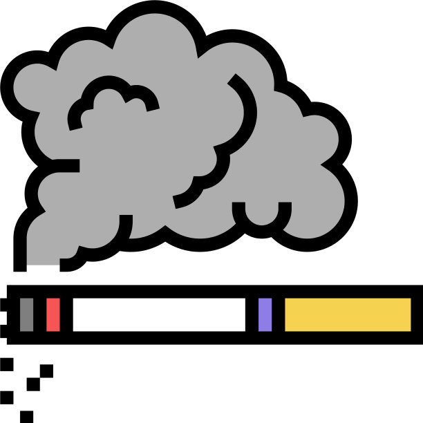 烟草烟雾颜色图标图片下载