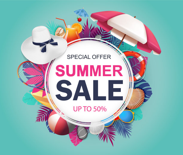 夏季促销横幅设计图片下载