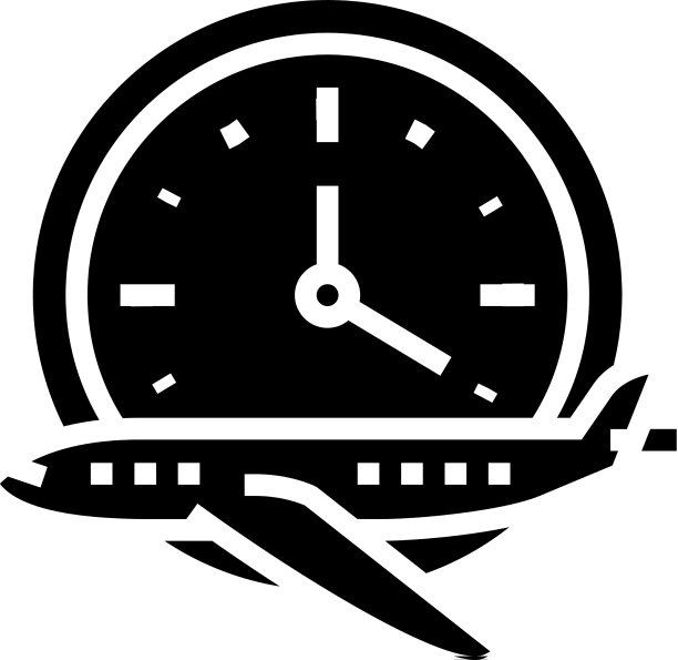 飞行时间学校字形图标图片下载