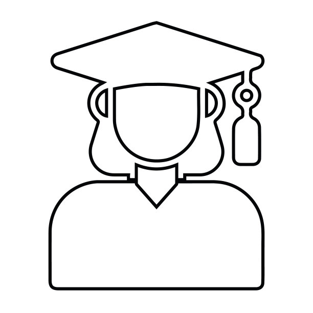 教育毕业学士帽学生图标图片下载