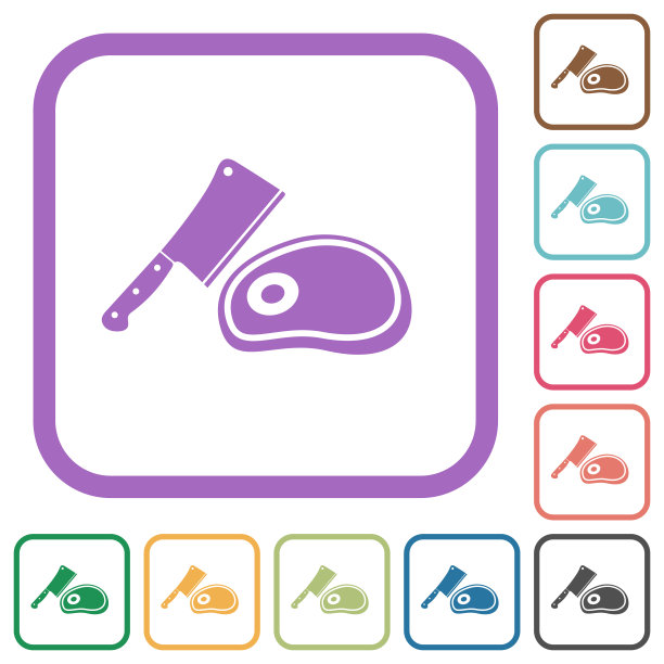 切肉刀和牛排简单的图标图片下载