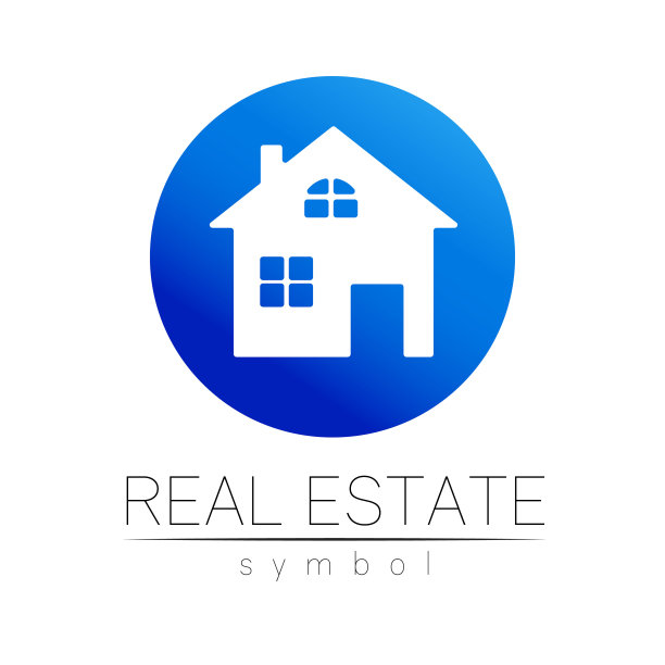 房地产标志向量设计公司标志品牌识别。公司与房屋和建筑签订绑定元素图片下载