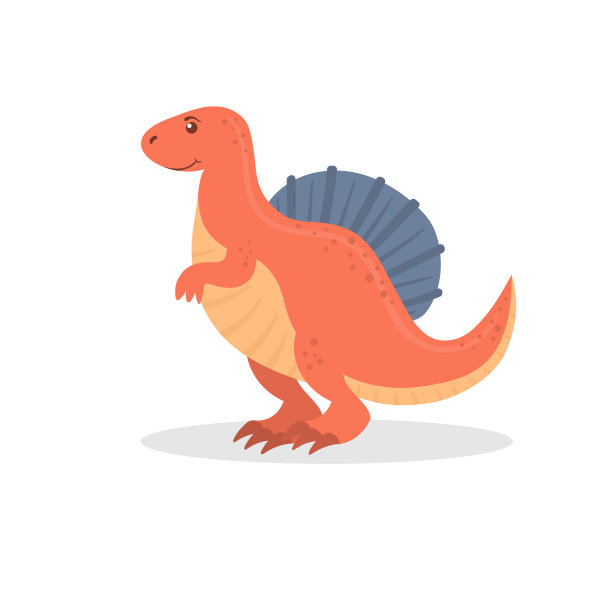 一套可爱的恐龙，雷龙和三角龙图片下载