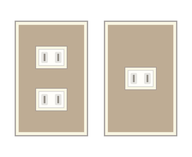 交流电源插头和插座。图片下载