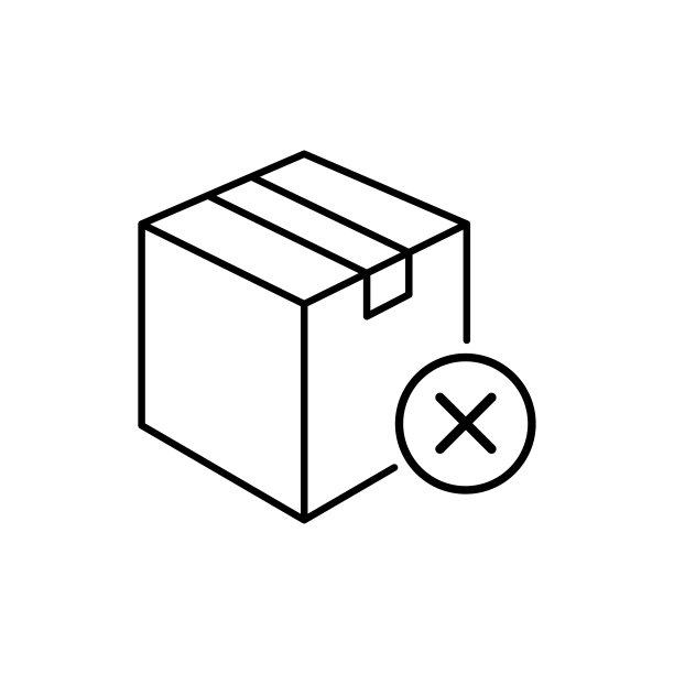 产品的危险。盒子图标。线性设计。行图标。图片下载