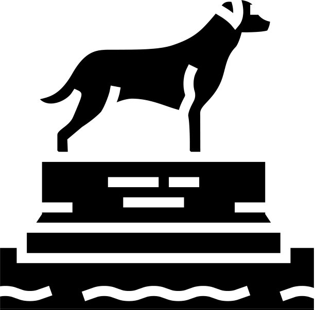 死狗基座字形图标图片下载