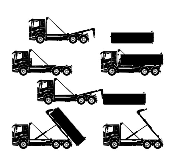 箕斗车用吊钩吊起图片下载