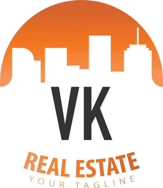 首字母vk房地产创意logo图片下载