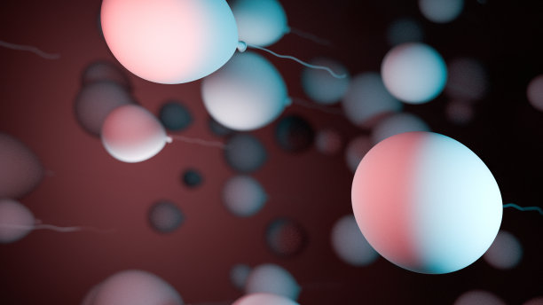 在暗红色背景上的白色气球飞向他们的目标。3d渲染图片下载