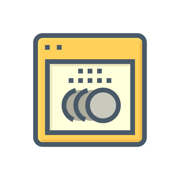 洗碗机矢量图标设计。48x48像素完美和可编辑的笔触。图片下载