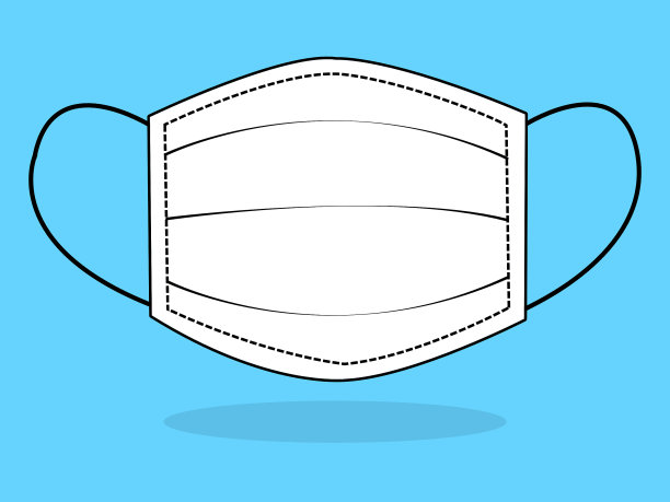 白色口罩或蓝色背景上的口罩图片下载