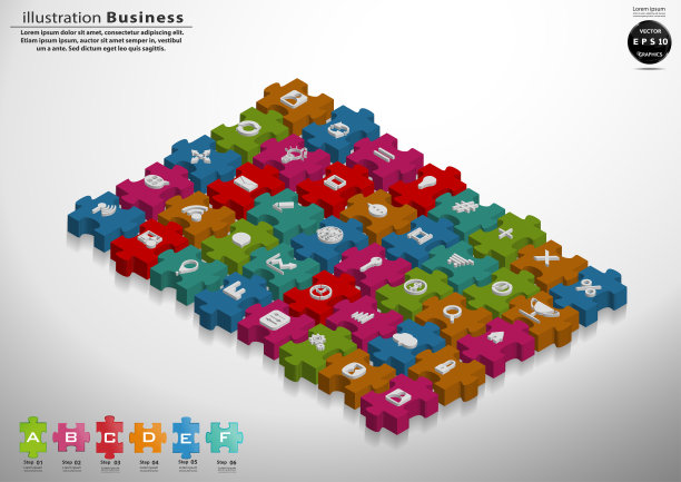 插画业务。设计创意和概念思维。为了成功，计划，思考，搜索，分析，沟通，未来的想法，创新技术现代。矢量图片下载