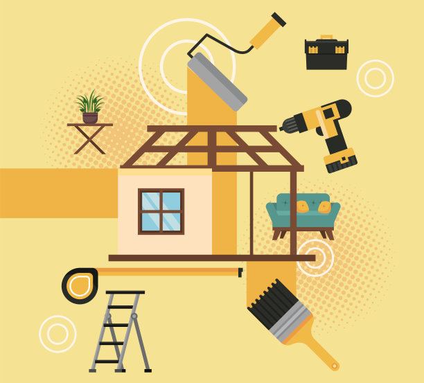 八个家居装饰图标图片下载