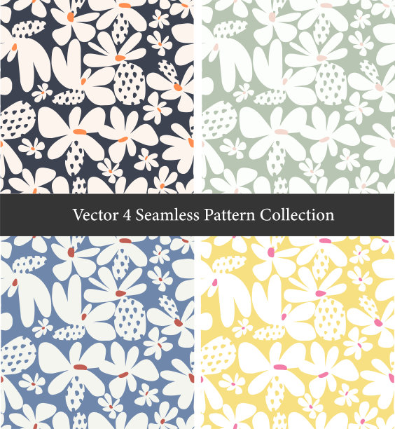 斯堪的纳维亚抽象花卉图案图片下载