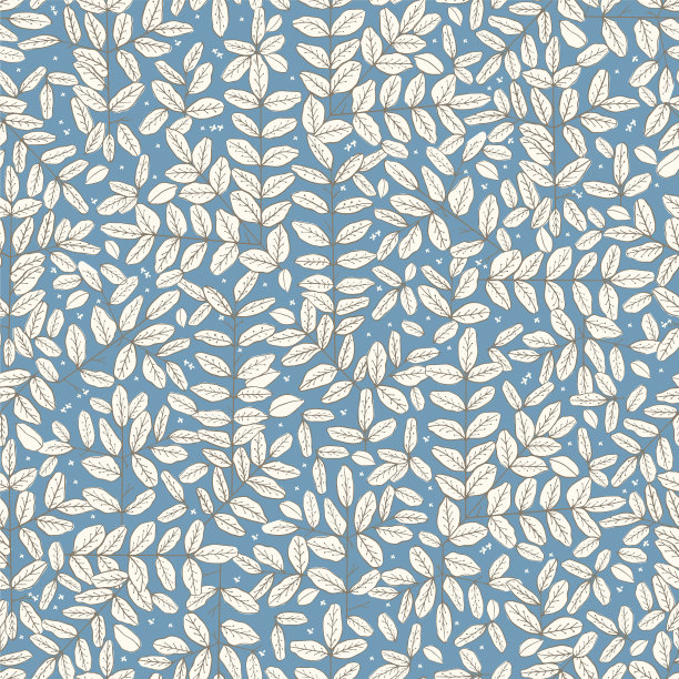 笔画叶枝无缝图案图片下载