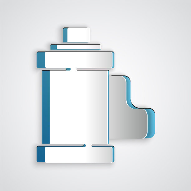 剪纸相机老式胶卷卷墨盒图标图片下载