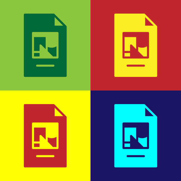 带有图标的波普艺术文件文件图片下载