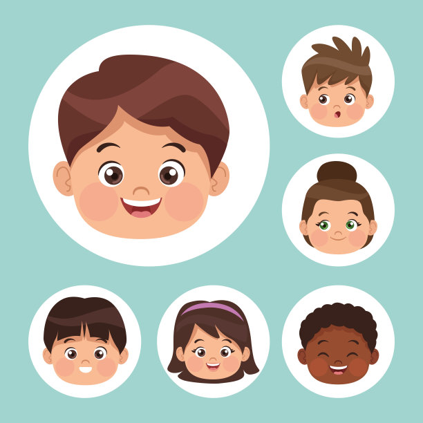 六个小学生角色图片下载