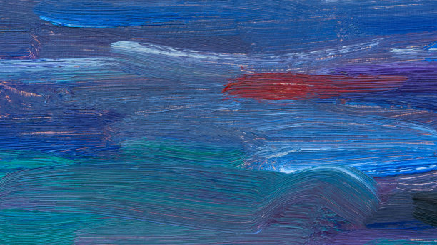 抽象油画。日落时大海的碎片。图片下载