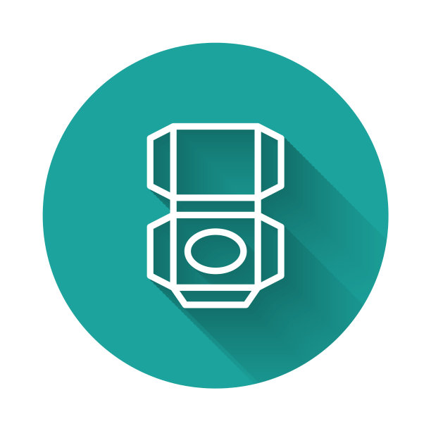 白线纸板箱与纸板箱图标隔离图片下载