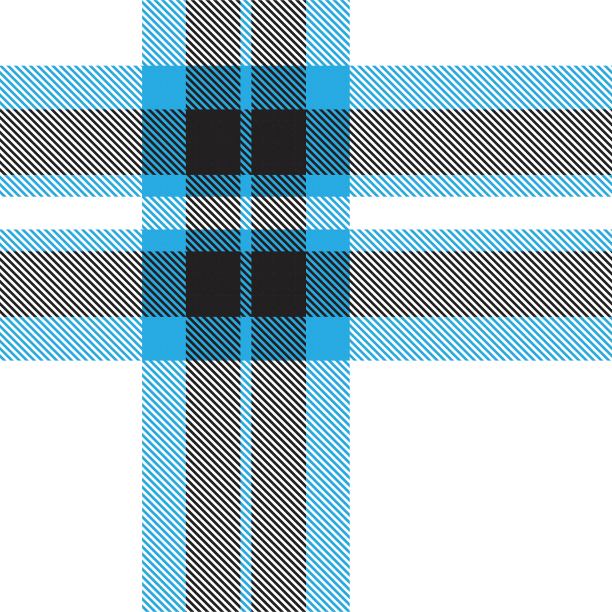 蓝色Ombre格子纹理无缝模式图片下载