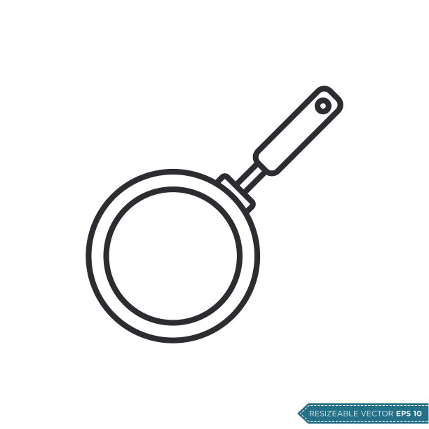 煎锅图标矢量模板图片下载