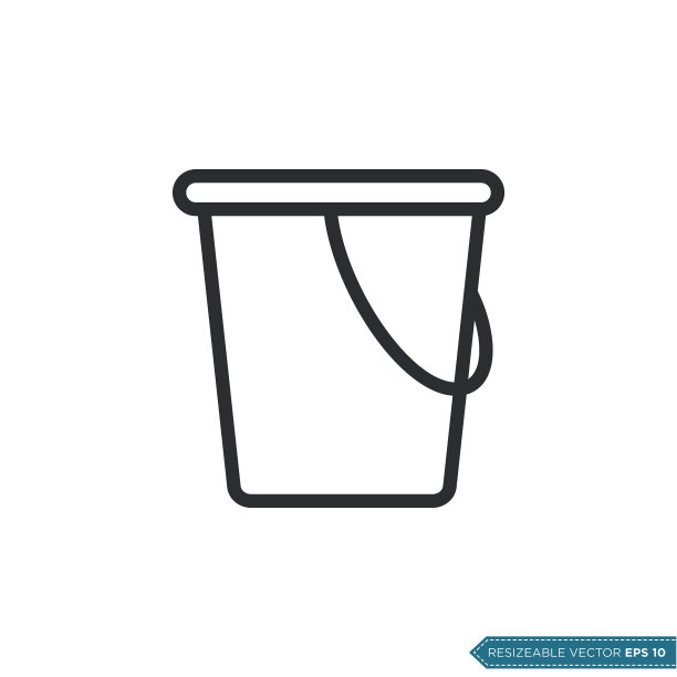 桶图标矢量模板插图设计图片下载