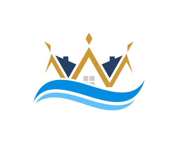 房地产与皇冠和海滩波图片下载