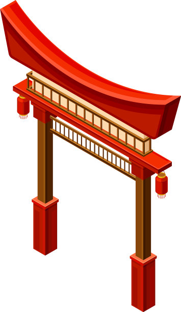 红门作为神社的象征性入口图片下载
