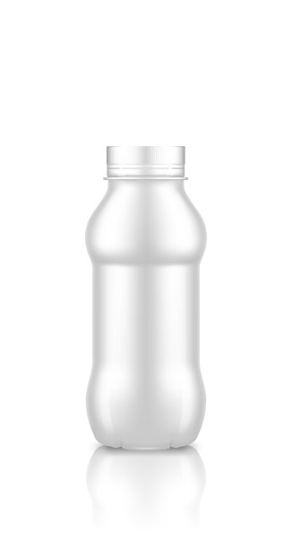 酸奶塑料瓶螺旋盖模型孤立在白色背景图片下载