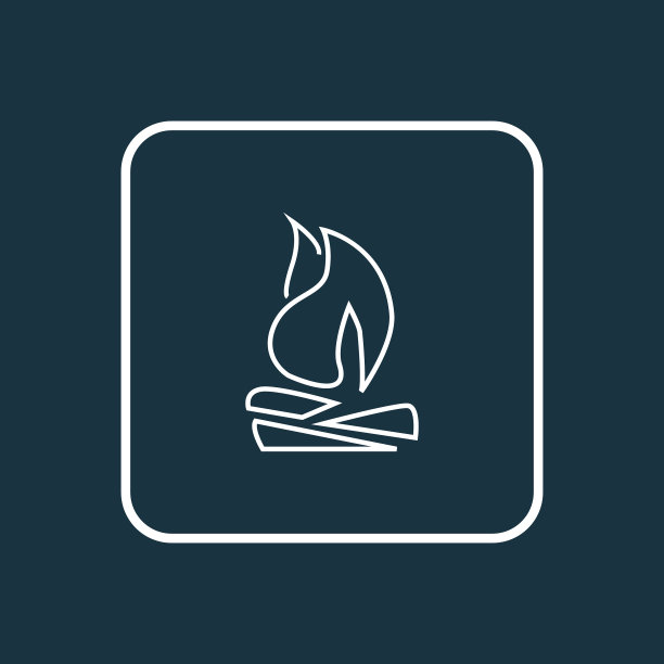 篝火图标行象征优质品质隔离图片下载