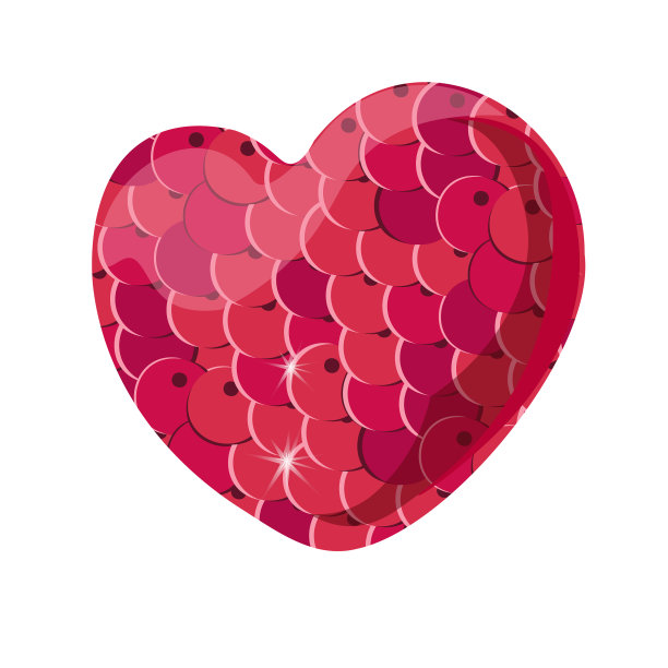 从亮片和阴影的心图片下载