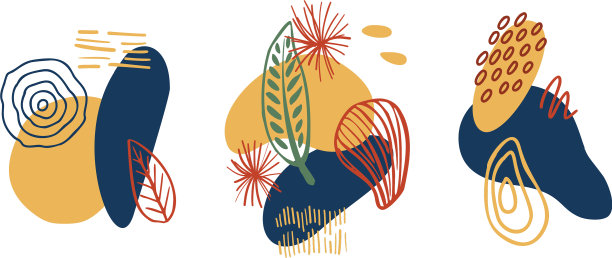 抽象的有机形状，极简主义元素手图片下载