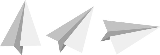 折纸鸟图标孤立的背景图片下载