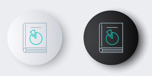 线用户手册图标隔离在灰色背景图片下载