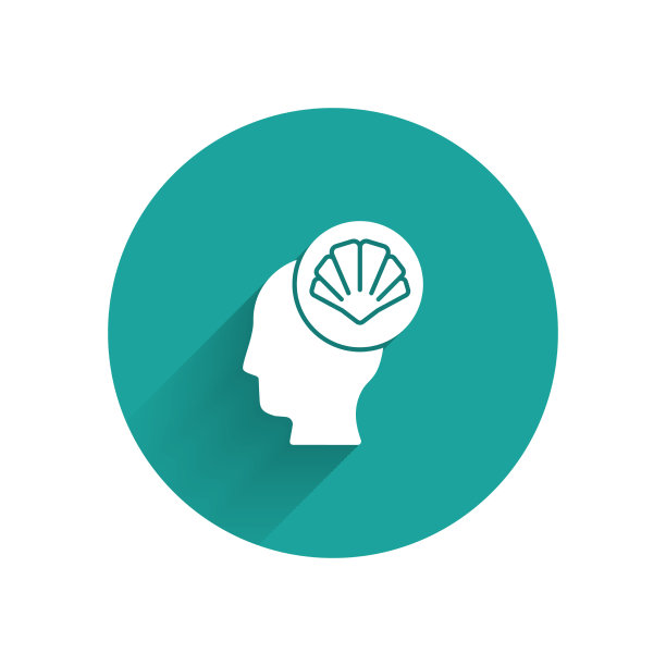 白色的扇贝与海贝壳icon隔长图片下载