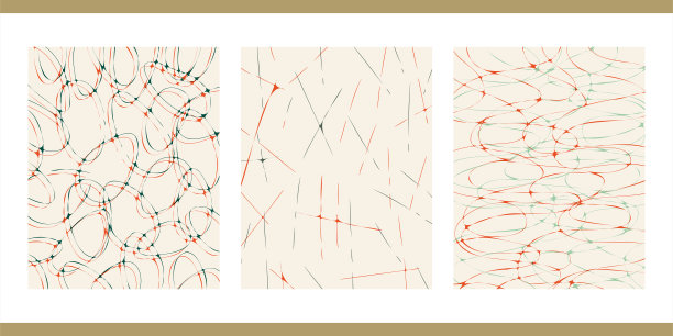 插图与几何形状，水彩，垃圾纹理，流动的细线。图片下载