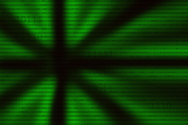 在彩色背景上显示二进制代码图片下载