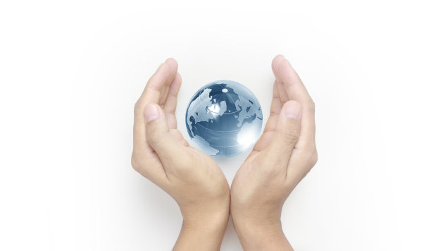 地球仪在手，节能概念，图片由美国宇航局提供图片下载