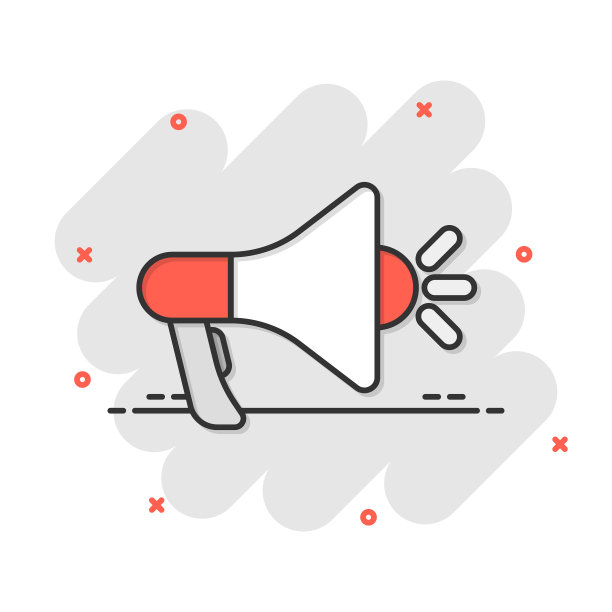 扩音器喇叭图标漫画风格的扩音器图片下载