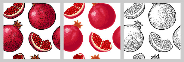 无缝花纹鲜整片石榴石图片下载