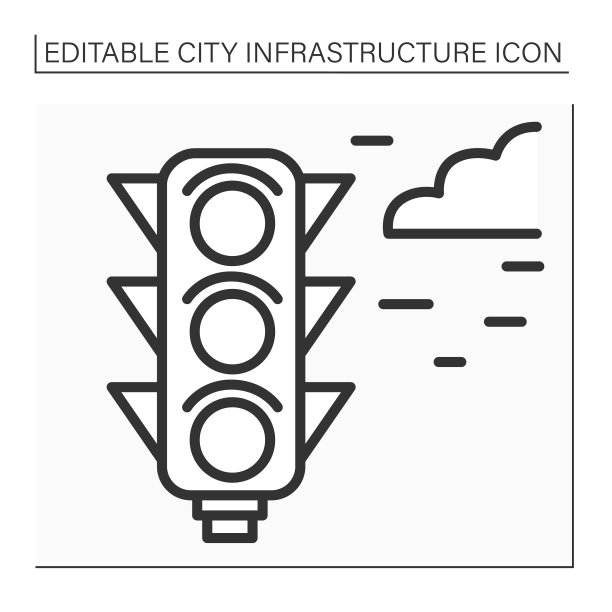 交通灯线图标图片下载