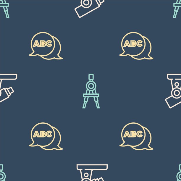 设置划线显微镜字母表和绘图圆规图片下载