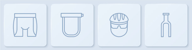 集线自行车短裤自行车头盔锁和图片下载