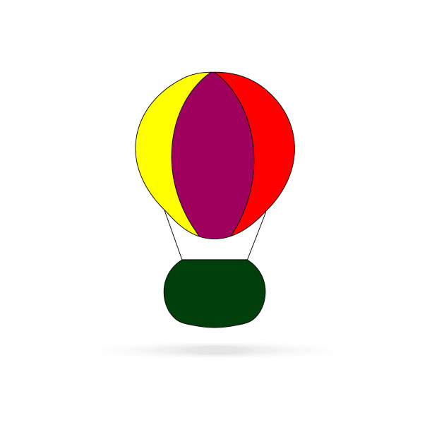 五颜六色的飞篮孤立在白色上图片下载