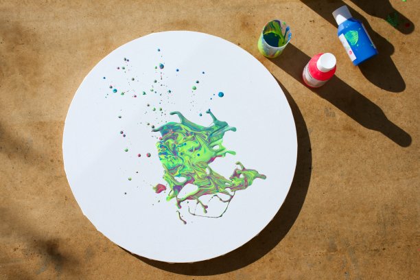 大理石效果浇筑丙烯酸绘画背景图片下载