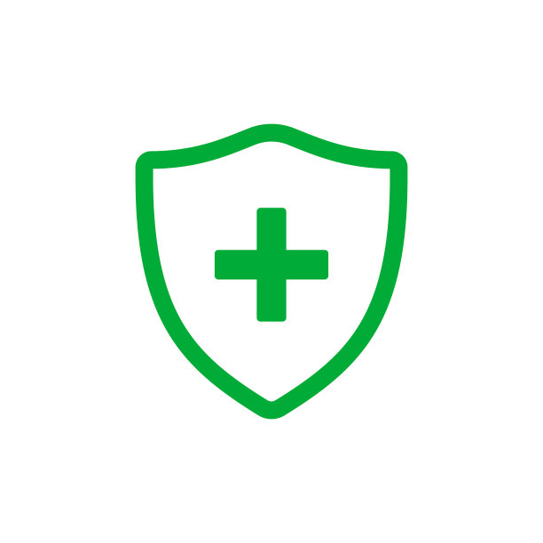 医疗十字盾图标平面设计图片下载