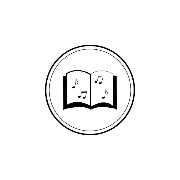 打开乐谱与笔记平面图标图片下载