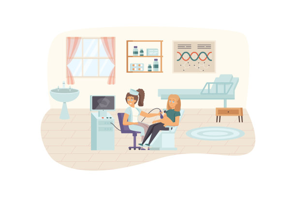 医生正在做超声波孕妇筛查图片下载